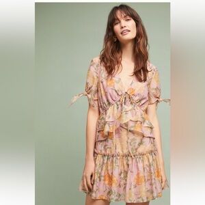Anthropologie Cute Floral Mini Dress